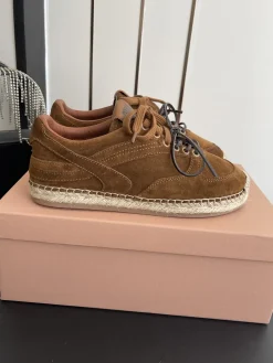 MIU MIU Boat Shoes & Espadrilles Suede (Brown-Beige-Black) EU35-40 B80202606032452129