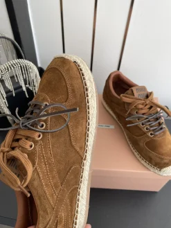 Alternative view of MIU MIU Boat Shoes & Espadrilles Suede (Brown-Beige-Black) EU35-40 B80202606032452129