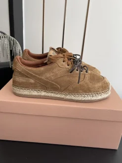 MIU MIU Boat Shoes & Espadrilles Suede (Brown-Beige) EU35-40 B80202606032451129