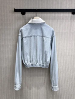Alternative view of MIU MIU Coats & Jackets Denim (Light blue-White) S-M-L C55202606010781149