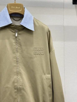 Alternative view of MIU MIU Coats & Jackets Polyester (Beige) S-L C75202606011601149