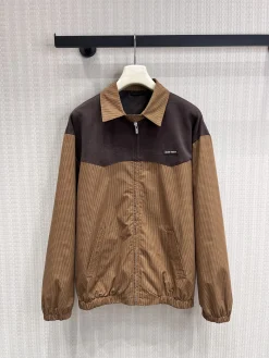 MIU MIU Coats & Jackets Polyester (Brown-Beige) S-M-L C65202606011795149