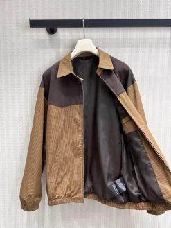 Alternative view of MIU MIU Coats & Jackets Polyester (Brown-Beige) S-M-L C65202606011795149