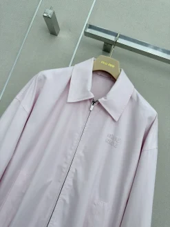 Alternative view of MIU MIU Coats & Jackets Polyester (Pink) S-M-L B95202606010143129