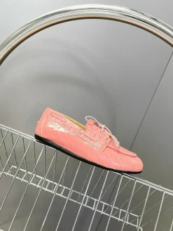 MIU MIU Flats & Loafers Embossed Leather (Pink-Black) EU35-41 B70202606032458119