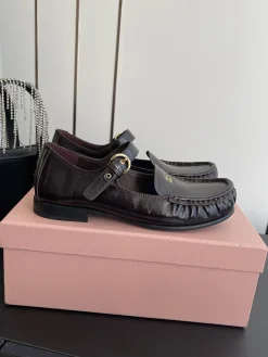 MIU MIU Flats & Loafers Leather (Brown) EU35-40 B80202606032462129