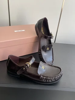 Alternative view of MIU MIU Flats & Loafers Leather (Brown) EU35-40 B80202606032462129