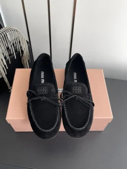 Alternative view of MIU MIU Flats & Loafers Suede (Black) EU35-41 B60202606032468119