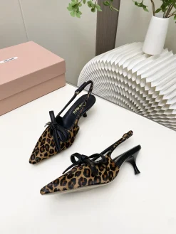 MIU MIU Pumps & Heels Calf Hair-Leather (Leopard-Black) EU34-41 B50202606032473119