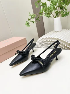 MIU MIU Pumps & Heels Leather (Black) EU34-41 B50202606032476119