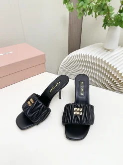Alternative view of MIU MIU Pumps & Heels Leather (Black) EU4-41 B30202606032477109
