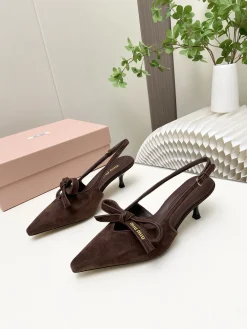 Alternative view of MIU MIU Pumps & Heels Suede (Brown) EU34-41 B50202606032480119