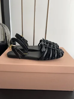 MIU MIU Sandals & Mules Leather (Black) EU35-40 B60202606032482119
