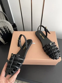 Alternative view of MIU MIU Sandals & Mules Leather (Black) EU35-40 B60202606032482119
