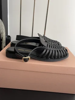 MIU MIU Sandals & Mules Leather (Black) EU35-40 B80202606032489129