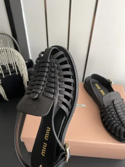 Alternative view of MIU MIU Sandals & Mules Leather (Black) EU35-40 B80202606032489129