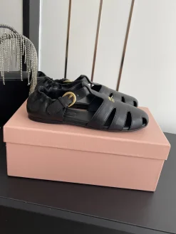 MIU MIU Sandals & Mules Leather (Black) EU35-41 B60202606032490119