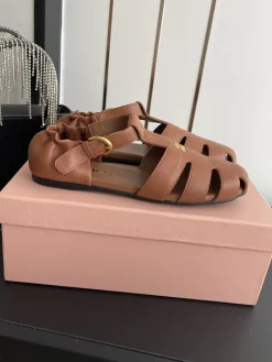 MIU MIU Sandals & Mules Leather (Brown) EU35-41 B60202606032493119
