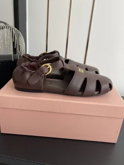 MIU MIU Sandals & Mules Leather (Brown) EU35-41 B60202606032494119