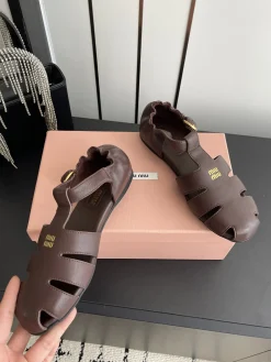 Alternative view of MIU MIU Sandals & Mules Leather (Brown) EU35-41 B60202606032494119