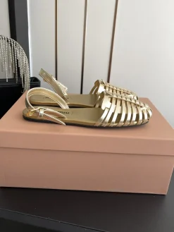 MIU MIU Sandals & Mules Leather (Gold) EU35-40 B60202606032483119