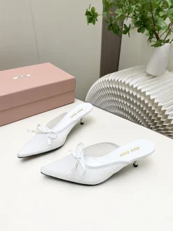 Alternative view of MIU MIU Sandals & Mules Leather (White) EU34-41 B0020260603248199