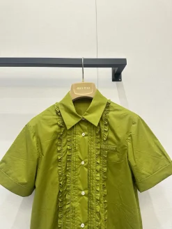 Alternative view of MIU MIU Shirts & Polos Cotton (Green) S-M-L B75202606011675119