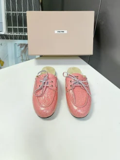 Alternative view of MIU MIU Slides & Slippers Crocodile Leather (Pink-Black) EU35-41 B70202606032500119
