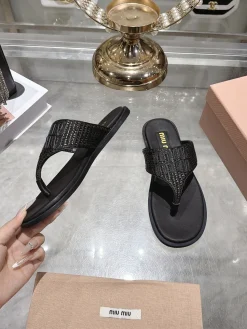 MIU MIU Slides & Slippers Leather (Black) EU35-41 B30202606032506109