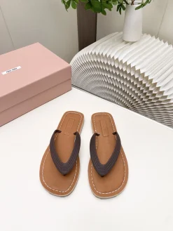 MIU MIU Slides & Slippers Leather (Brown) EU35-40 A8020260603250299