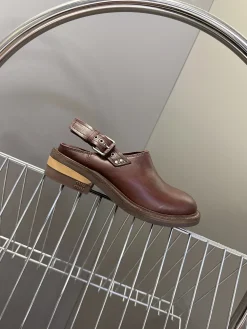 MIU MIU Slides & Slippers Leather (Brown-Gold) EU35-41 C50202606032501149
