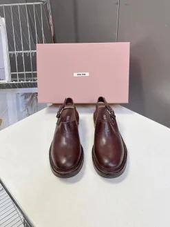 Alternative view of MIU MIU Slides & Slippers Leather (Brown-Gold) EU35-41 C50202606032501149