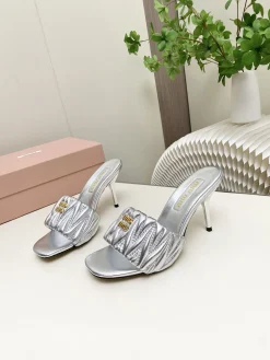 Alternative view of MIU MIU Slides & Slippers Leather (Silver-Gold) EU4-41 B30202606032511109