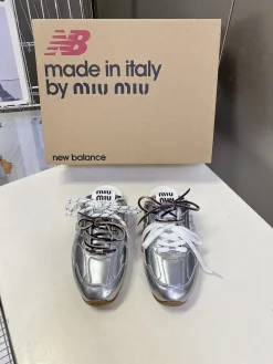 Alternative view of MIU MIU Slides & Slippers Leather (Silver-White-Brown) EU35-40 B70202606032588119