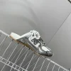 MIU MIU Slides & Slippers Mesh-Leather (White-Silver) EU35-40 B70202606032589119