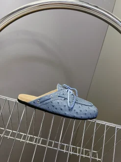 MIU MIU Slides & Slippers Ostrich Leather (Blue) EU35-41 B70202606032525119