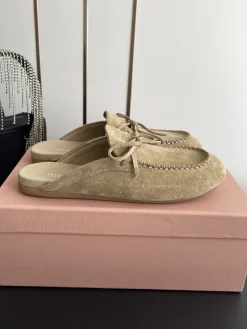 MIU MIU Slides & Slippers Suede (Beige) EU35-41 B50202606032527119
