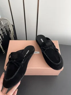 Alternative view of MIU MIU Slides & Slippers Suede (Black) EU35-41 B50202606032528119