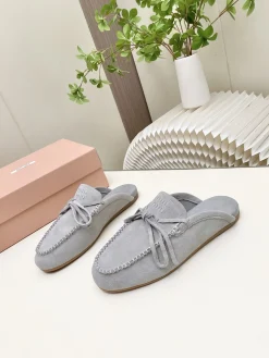 MIU MIU Slides & Slippers Suede (Grey) EU35-40 B40202606032530109