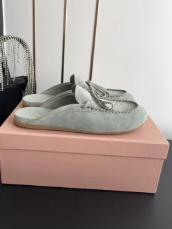 MIU MIU Slides & Slippers Suede (Light Green) EU35-41 B50202606032531119