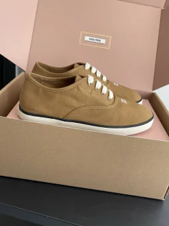 MIU MIU Sneakers & Trainers Canvas (Brown-White-Black) EU35-40 B30202606032538109