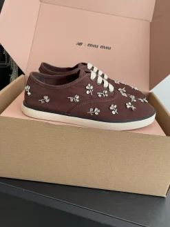 MIU MIU Sneakers & Trainers Canvas (Brown-White) EU35-40 B60202606032539119