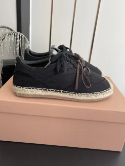MIU MIU Sneakers & Trainers Canvas-Jute (Black-Brown-Beige) EU35-40 B80202606032535129