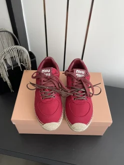 Alternative view of MIU MIU Sneakers & Trainers Canvas-Jute (Red-Brown) EU35-40 B80202606032542129