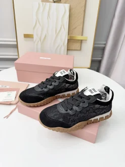 MIU MIU Sneakers & Trainers Lace-Suede (Black-White-Brown) EU35-40 B30202606032545109