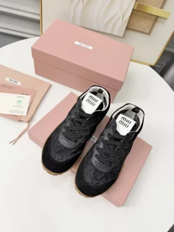 Alternative view of MIU MIU Sneakers & Trainers Lace-Suede (Black-White-Brown) EU35-40 B30202606032545109