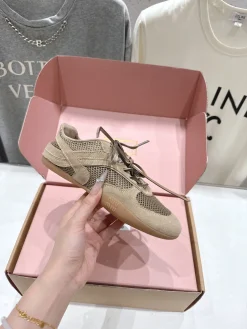 MIU MIU Sneakers & Trainers Suede-Mesh (Beige-Brown) EU35-39 C00202606032547129