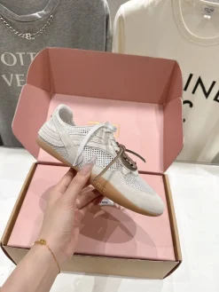 MIU MIU Sneakers & Trainers Suede-Mesh (White-Brown) EU35-39 C00202606032549129