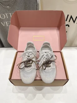Alternative view of MIU MIU Sneakers & Trainers Suede-Mesh (White-Brown) EU35-39 C00202606032549129