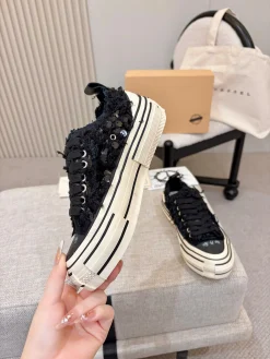 MIU MIU Sneakers & Trainers Textile-Sequins (Black-White) EU35-45 B90202606032584129